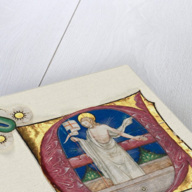 Historiated Initial Excised from an Antiphonary: Risen Christ in the Tomb, c. 1420-1450 by Unknown
