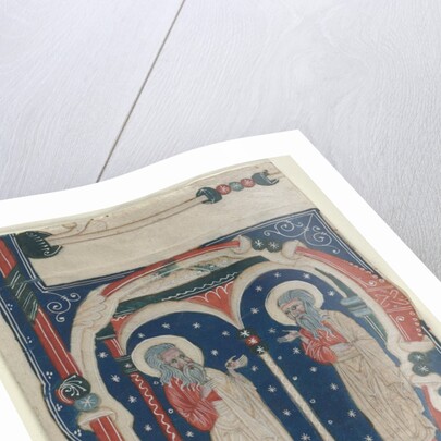 Historiated Initial Excised from an Antiphonary: SS. Paul the Hermit and Anthony, c1200-1230 by Unknown