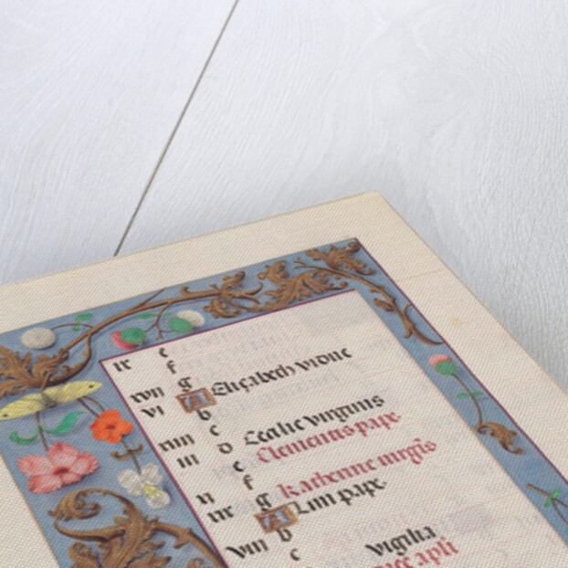 Hours of Queen Isabella the Catholic, Queen of Spain: Fol. 12v, November, c. 1500 by Master of the First Prayerbook of Maximillian
