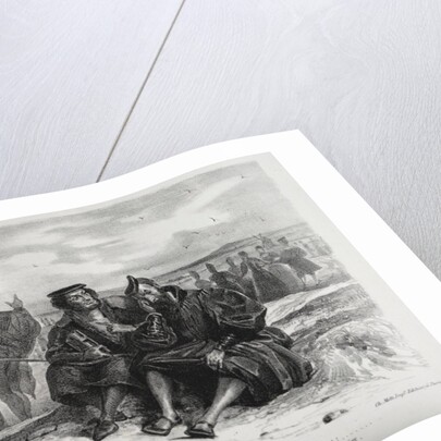Illustrations for Faust: Faust and Wagner, 1828 by Eugène Delacroi