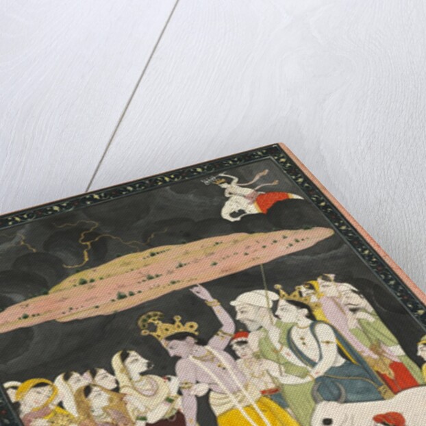 Krishna Lifting Mt. Govardhana, c. 1780-1790 by Unknown