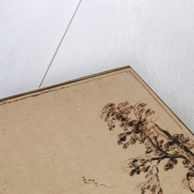 Landscape with Small Group of Buildings, second half 1700s by Guercino (imitator of)