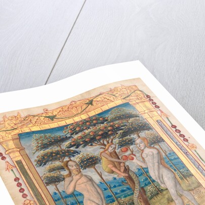 Leaf from a Book of Hours: Adam and Eve and the Fall of Man…, c. 1510 by Unknown