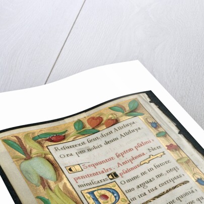 Leaf from a Book of Hours: Penitential Psalms, c. 1530-1535 by Noël Bellemare