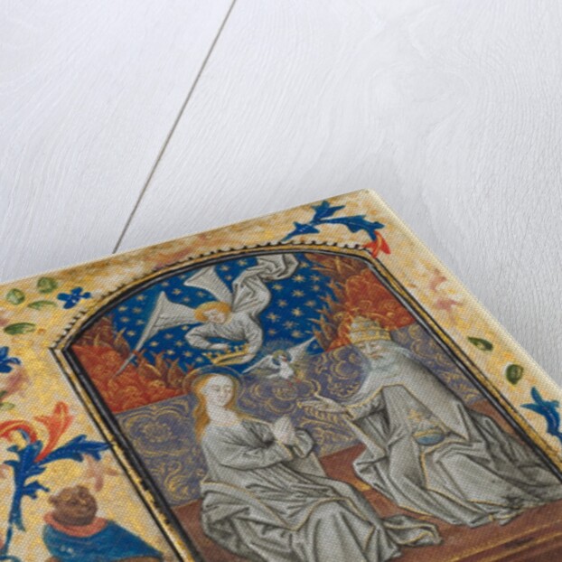 Leaf from a Book of Hours: Virgin and Child Enthroned, c. 1470-1480 by Guillaume Vrelant (circle of)