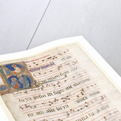 Leaf from a Gradual: Initial with the Three Marys at the Tomb and 'Noli me Tangere', c. 1270-130 by Unknown