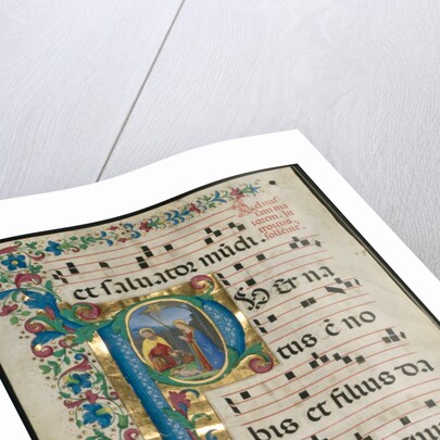 Leaf from a Gradual: Initial P with the Nativity, c. 1500 by Attavante degli Attavanti; Workshop
