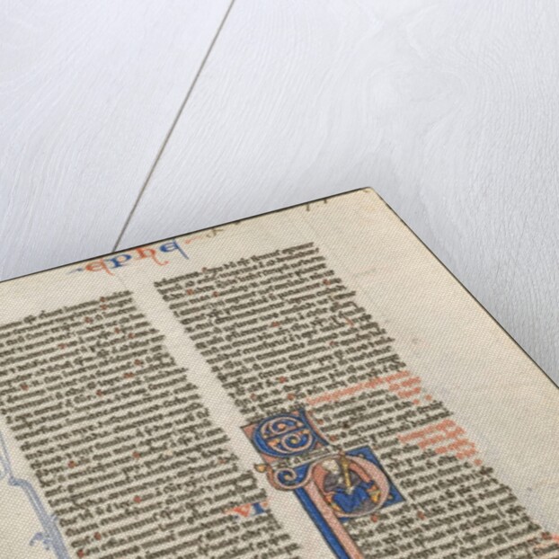 Leaf from a Latin Bible: Initial P with St. Paul Holding a Sword…, c. 1250 by Johannes Grusch Atelier (circle or workshop of)