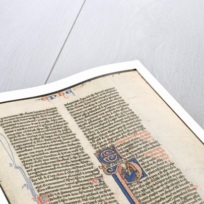 Leaf from a Latin Bible: Initial P with St. Paul Holding a Sword…, c. 1250 by Johannes Grusch Atelier (circle or workshop of)