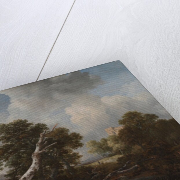 Low Waterfall in a Wooded Landscape with a Dead Beech Tree, c. 1660-1670 by Jacob van Ruisdael