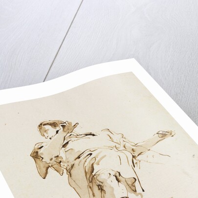 Male Figure Seen from Below, c. 1740s by Giovanni Battista Tiepolo