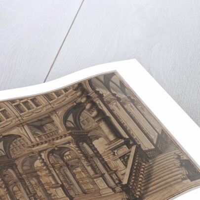 Monumental Vaulted Hall with Staircase by Giuseppe Galli Bibiena