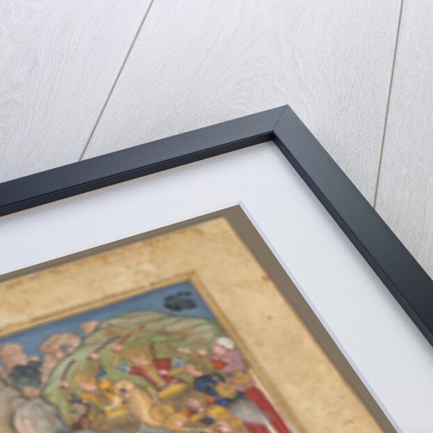 Mughal ruler Humayun defeating the Afghans before reconquering India, folio from an Akbar-nama (Book by Unknown