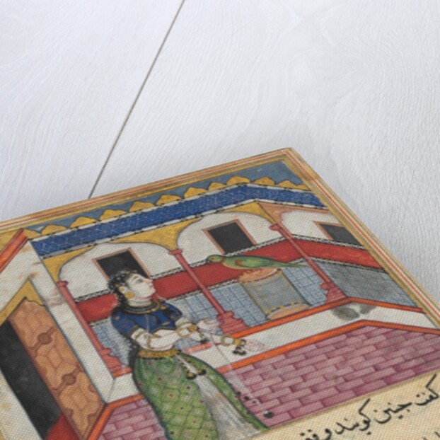 Page from Tales of a Parrot: Forty-second night: The parrot addresses…, c. 1560 by Unknown