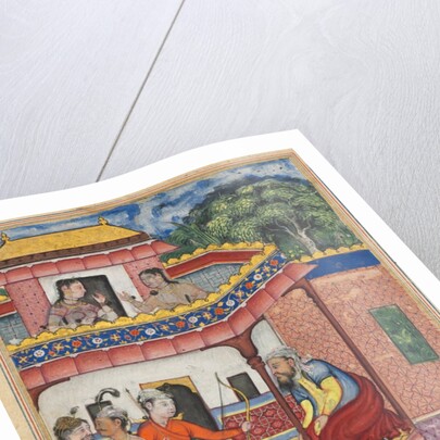 Page from Tales of a Parrot: Thirty-fourth night: The three young men…, c. 1560 by Unknown