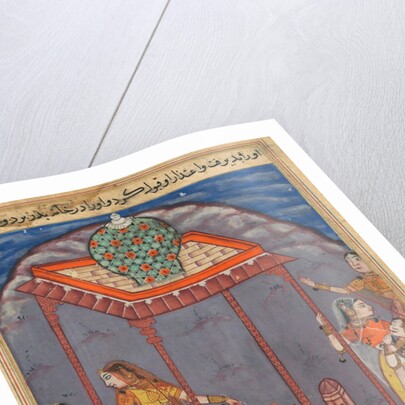 Page from Tales of a Parrot: Twenty-fifth night: The destitute Mukhtar…, c. 1560 by Unknown