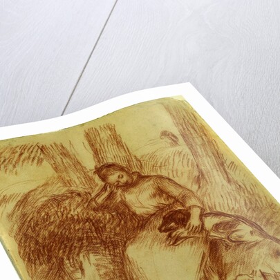 Peasant Girl with Dog, c. 1894 by Pierre-Auguste Renoir