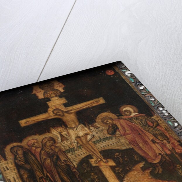 Portable Triptych Icon: The Crucifixion, 1600s by Unknown