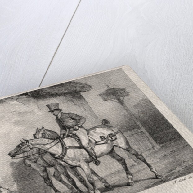 Postal Horses, 1823 by Horace Vernet