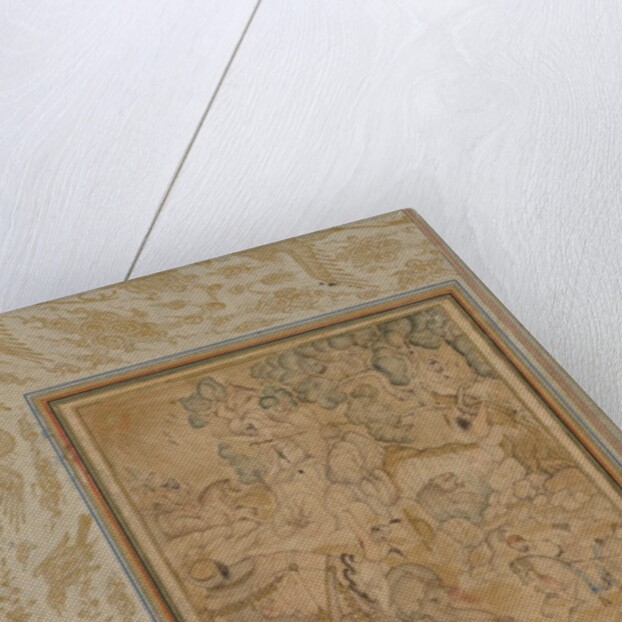 Princes hunting in a rocky landscape, c. 1580-85; borders added c. 1700s by Unknown