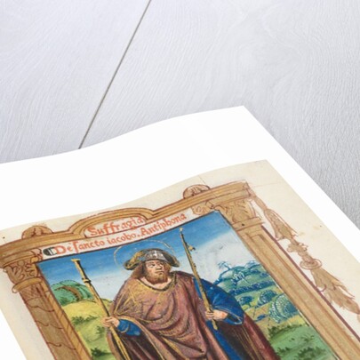 Printed Book of Hours: fol. 100r, St. James the Greater, 1510 by Guillaume Le Rouge