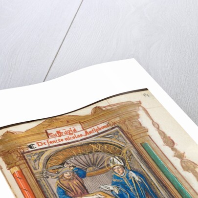 Printed Book of Hours: fol. 105r, St. Nicholas, 1510 by Guillaume Le Rouge