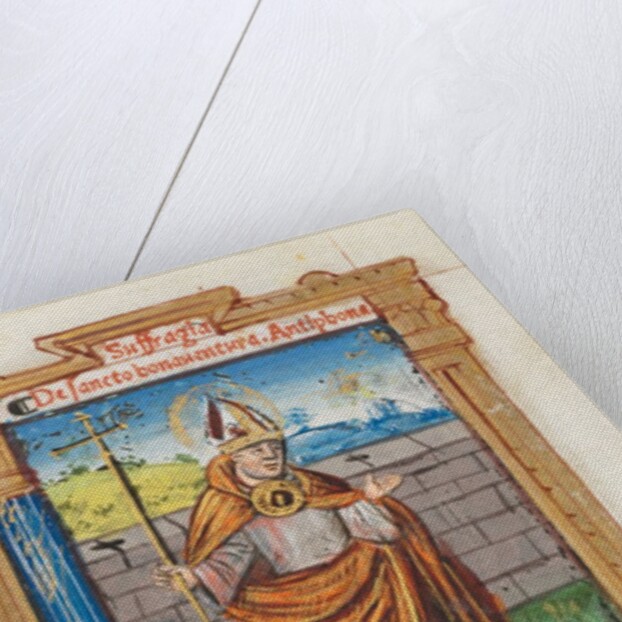Printed Book of Hours: fol. 107r, St. Bonaventura, 1510 by Guillaume Le Rouge