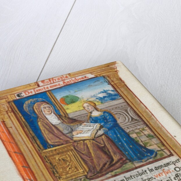 Printed Book of Hours: fol. 108v, St. Anne and the Virgin Mary, 1510 by Guillaume Le Rouge