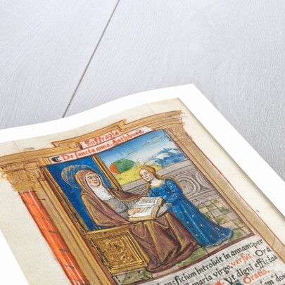 Printed Book of Hours: fol. 108v, St. Anne and the Virgin Mary, 1510 by Guillaume Le Rouge
