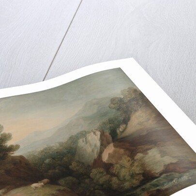 Rocky, Wooded Landscape with a Dell and Weir, c. 1782-1783 by Thomas Gainsborough