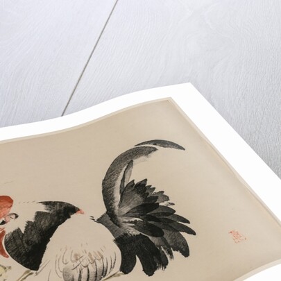 Rooster, Hen, and Chicks, c. 1880s by Shibata Zeshin