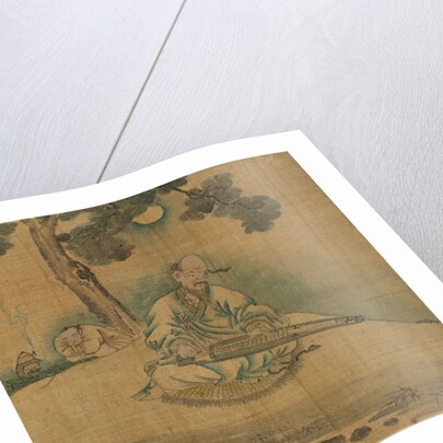 Scholar Playing a Qin, 1800s by Unknown