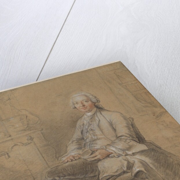 Seated Man Holding a Snuff Box, c. 1750-1760 by Louis Aubert (attributed to)