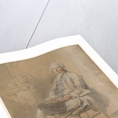 Seated Man Holding a Snuff Box, c. 1750-1760 by Louis Aubert (attributed to)