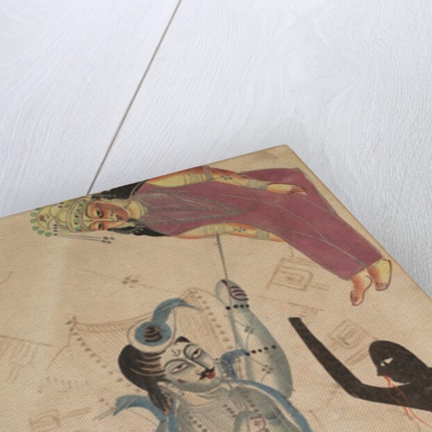 Shiva Bearing Aloft the Body of His Sati, 1800s by Unknown