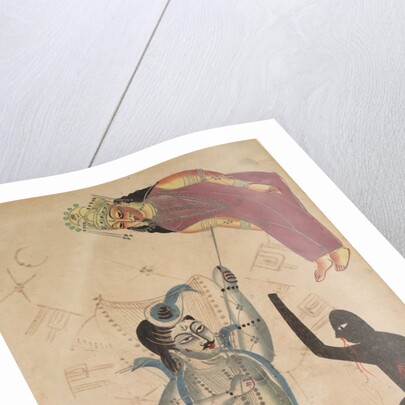 Shiva Bearing Aloft the Body of His Sati, 1800s by Unknown