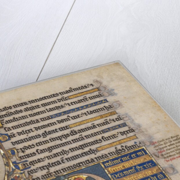 Single Leaf Excised from a Psalter: Initial D[ominus illuminatio mea] with Samuel?, c. 1270-1290 by Unknown