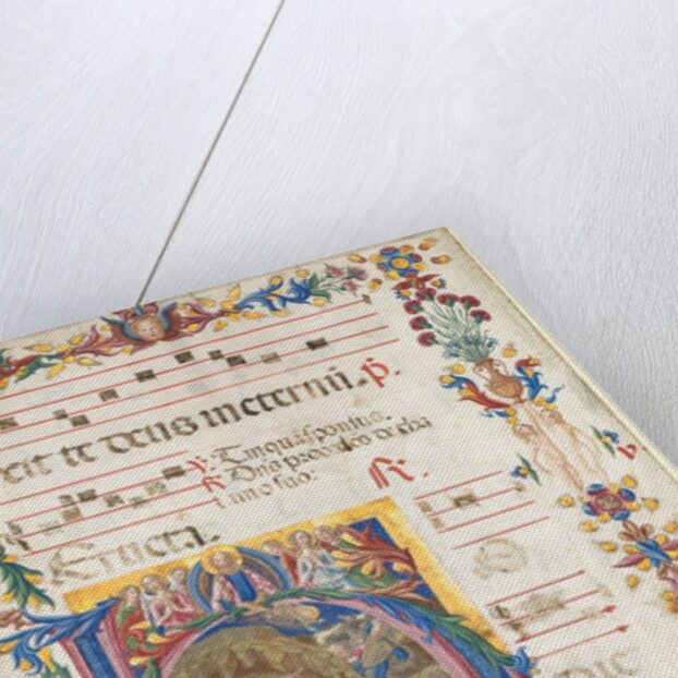 Single Leaf from an Antiphonary: Initial H[odie nobis] with The Nativity, 1471 by Benvenuto di Giovanni