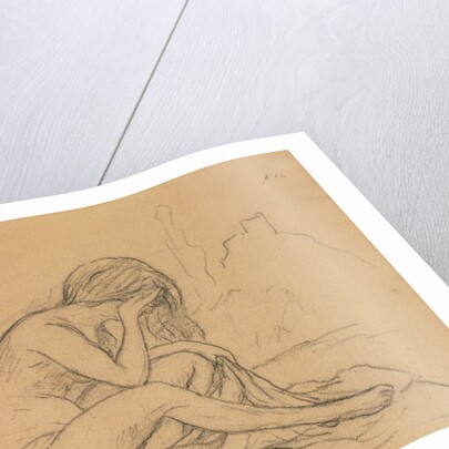 Study of a Female Nude, 1800s by Pierre Puvis de Chavannes