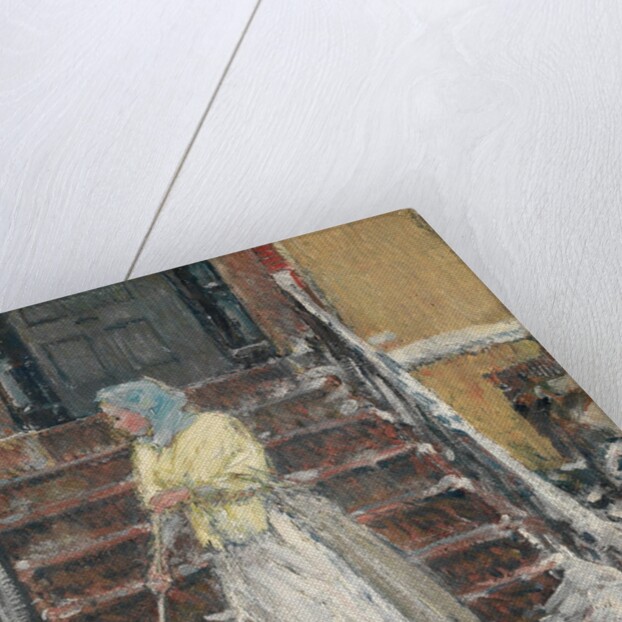 Sweeping Snow, 1890s by Childe Hassam