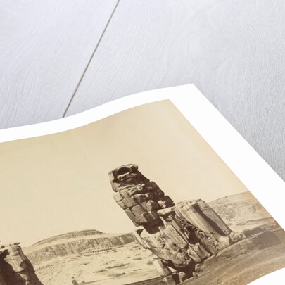 The Colossi of Memnon, Thebes, c. 1860s by Antonio Beato