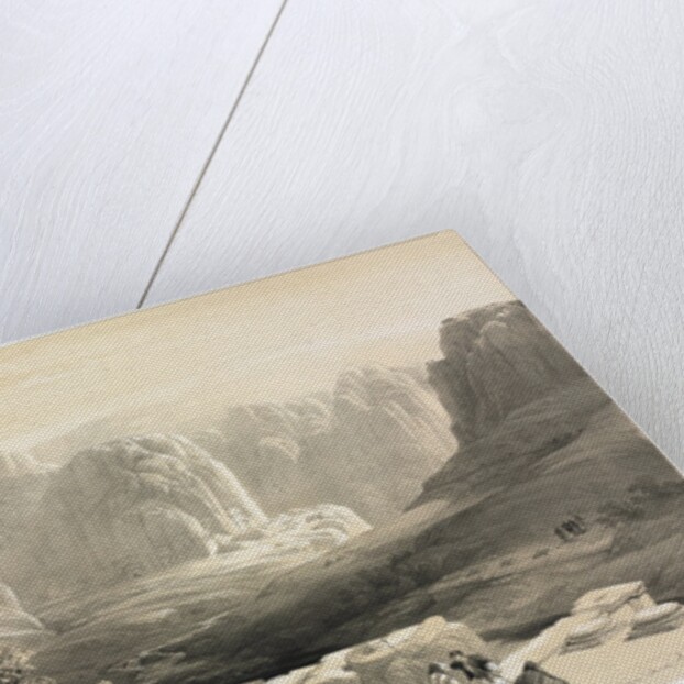 The Holy Land, Syria, Idumea, Arabia, Egypt & Nubia: Petra, Looking South, 1842 by Louis Haghe