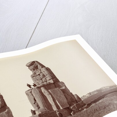 Thebes, The Colossi of Memnon, 1870s by Henri Béchard