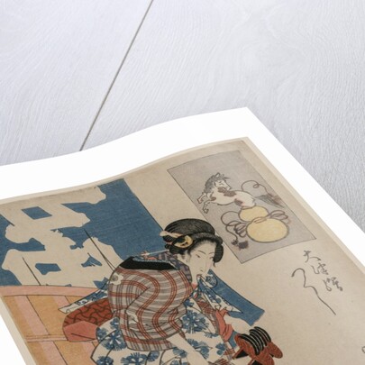 Woman Leaving a Bath House, c. mid 1820s by Gototei Kunisada