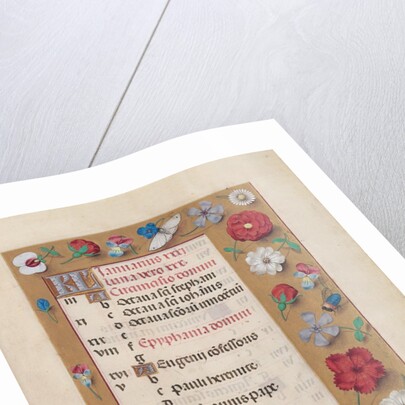 Hours of Queen Isabella the Catholic, Queen of Spain: Fol. 2r, January - Feast, c. 1500 by Master of the First Prayerbook of Maximillian