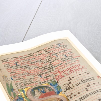 Leaf from a Gradual: Historiated Initial S[alve Sancta Parens]…, c. 1420-1450 by Unknown