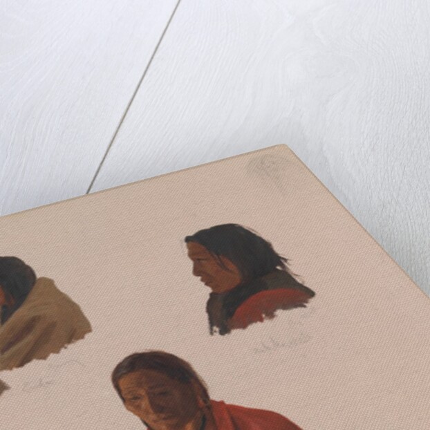 Studies of Indian Chiefs Made at Fort Laramie, ca. 1859 by Albert Bierstadt