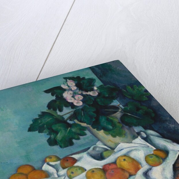 Still Life with Apples and a Pot of Primroses, ca. 1890 by Paul Cezanne