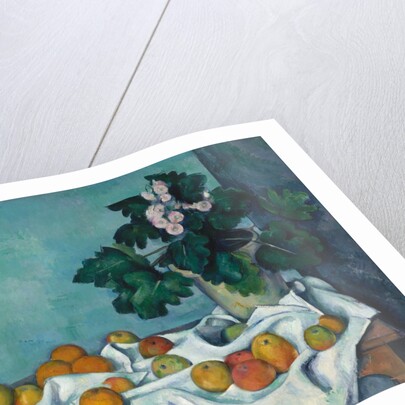 Still Life with Apples and a Pot of Primroses, ca. 1890 by Paul Cezanne