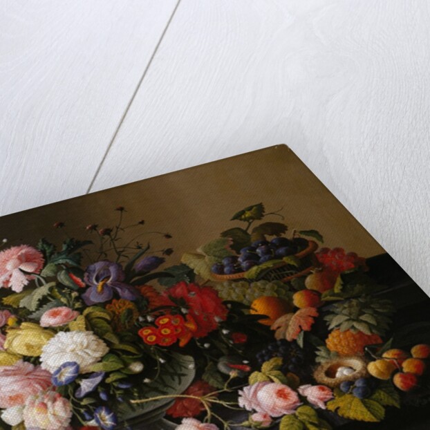 Still Life: Flowers and Fruit, 1850-55 by Severin Roesen